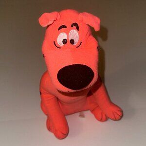 Scooby-Doo Plush Scooby Fluorescent Red pinkish orange Color Toy Factory 12"